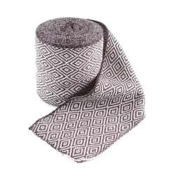 Diamant-Baumwoll-Twill Braun / Natur, 10 Cm Breit, Je 7 Meter