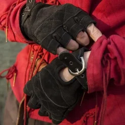 Epic Armoury Fingerlose Handschuhe Aus Wildleder, Schwarz 5 Epic Armoury Fingerlose Handschuhe Aus Wildleder, Schwarz -Halloween Verkäufe fingerlose handschuhe aus wildleder schwarz 2