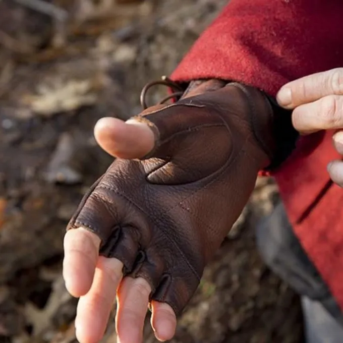 Epic Armoury Fingerlose Handschuhe Mit Schnürsenkeln, Braun 2 Epic Armoury Fingerlose Handschuhe Mit Schnürsenkeln, Braun – Bild 2