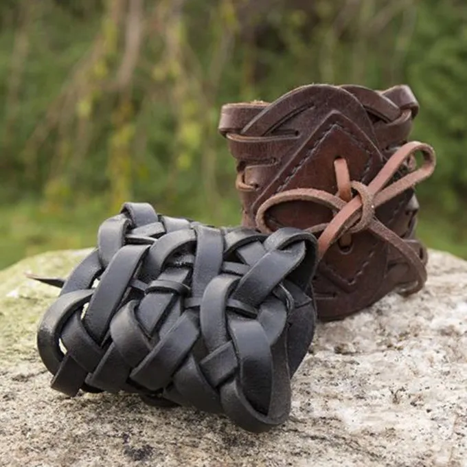 Epic Armoury Gewebtes Lederarmband, Braun 4 Epic Armoury Gewebtes Lederarmband, Braun – Bild 4