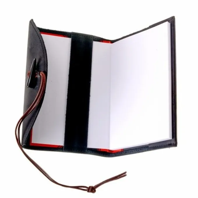 Notebook Mit Lederbezug, Schwarz, L 2 Notebook Mit Lederbezug, Schwarz, L – Bild 2